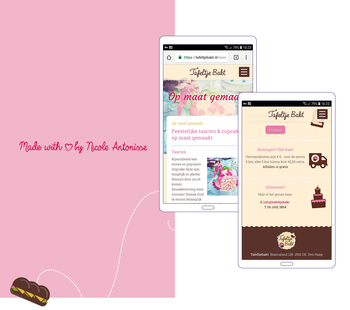 Mobiele weergave Tafeltjebakt - madebyQ.nl